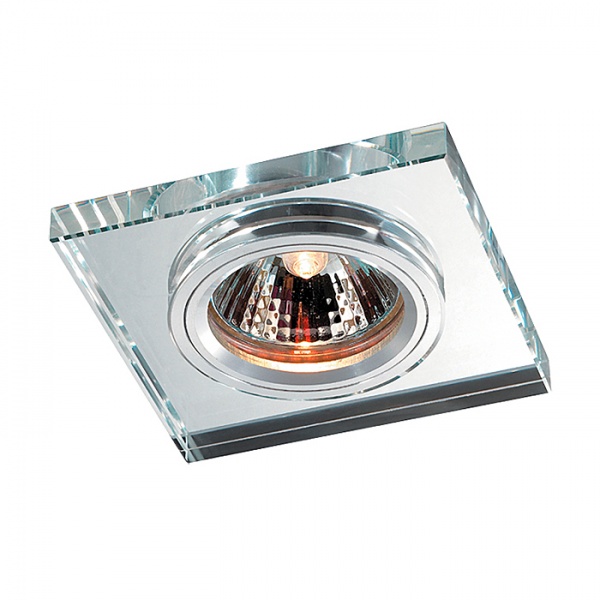 Встраиваемые потолочные светильники хрусталь, стекло 369753 NT12 237 алюминий/зеркальный Встраиваемый светильник IP20 GX5.3 50W 12V MIRROR