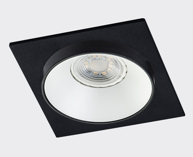 Встраиваемые потолочные светильники из металла Встраиваемый светильник Italline SOLO-SP01-Black-white-ring