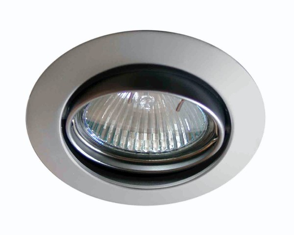 Встраиваемые потолочные светильники из металла Встраиваемый светильник Oscaluz 0038-01-01-Q поворотный, матовый хром, MR16